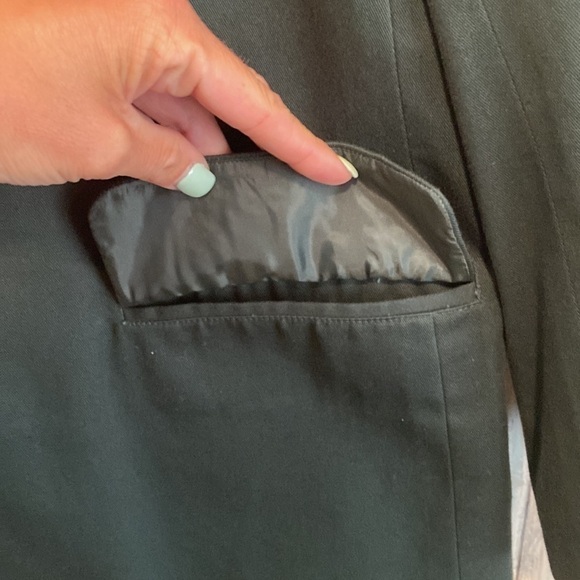 Herman Geist Hunter Green single button long blazer/Jacket | Size 14P | vintage - Picture 3 of 10